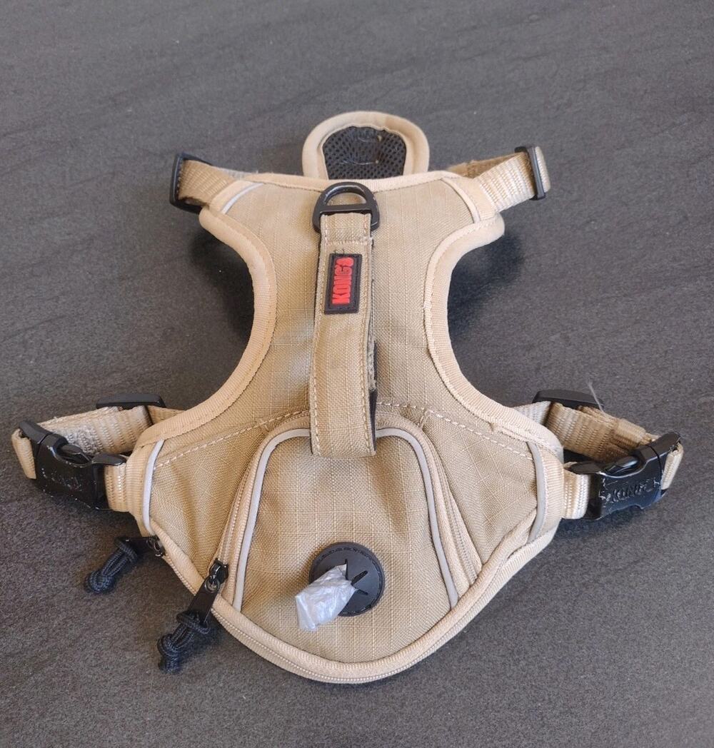 Kong Dog Tactical Harness Small Khaki Waste Bag dispenser